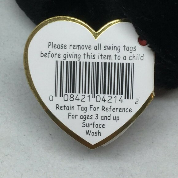 Ty Beanie Baby Luke Black Dog Plush Stuffed Animal Retired W Tag June 15 1998 - Picture 12 of 12